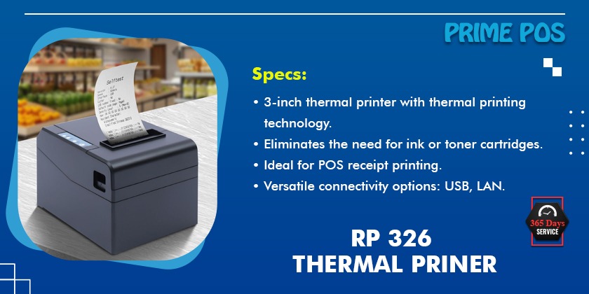 Rugtek RP326 Thermal billing Printer Dealers in India.